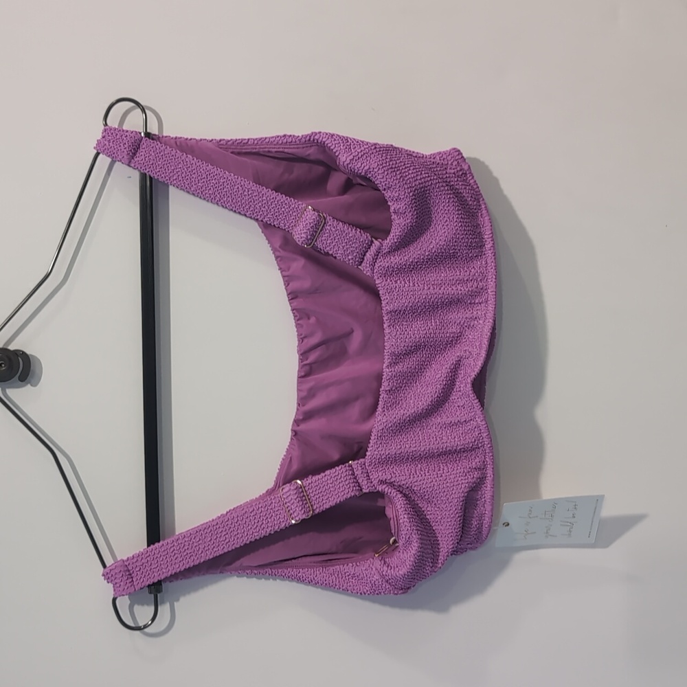 Show Me Your Mumu Hot Tub Bikini Top Swim In Ultra Violet Scrunch 2X New - Picture 6 of 6